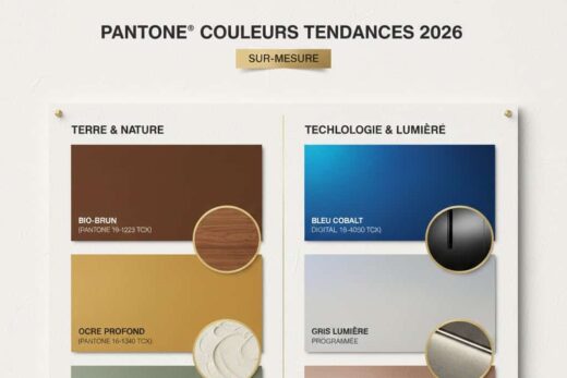 Couleurs Pantone 2026 : comment les intégrer dans votre agencement sur mesure